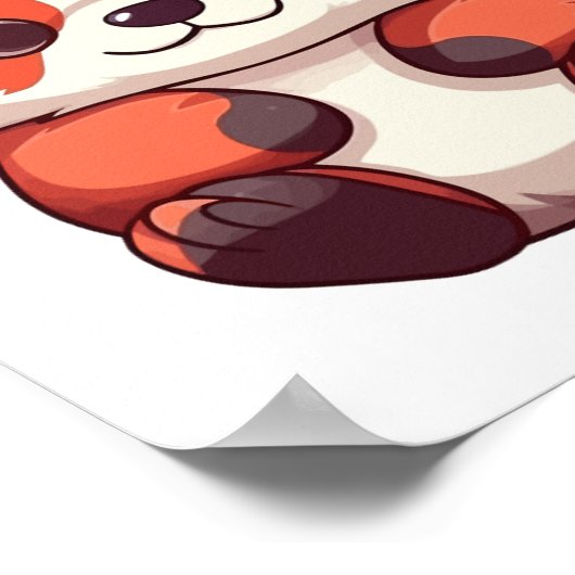 Cute Red Panda Poster (Hoek)