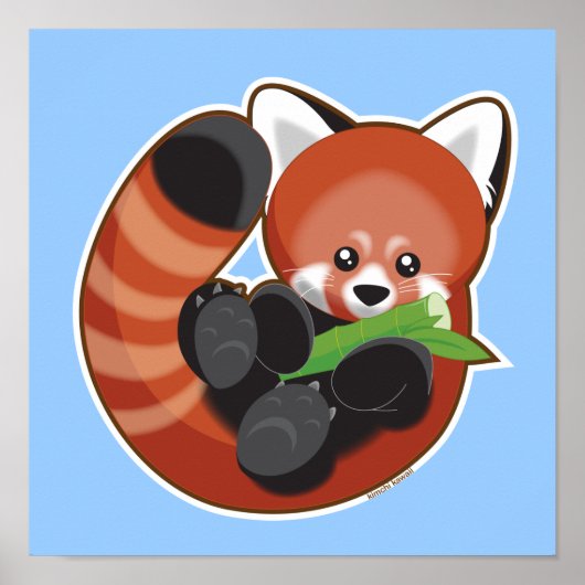 Cute Red Panda Poster (Voorkant)