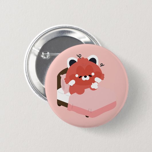 Cute Red Panda Ronde Button 5,7 Cm (Voorkant /achterkant)