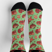 Cute Red Panda Santa Kerstmis Holiday Sokken (Top)