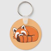 Cute Red Panda Slaapend Sleutelhanger (Voorkant)