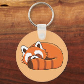 Cute Red Panda Slaapend Sleutelhanger (Voorkant)