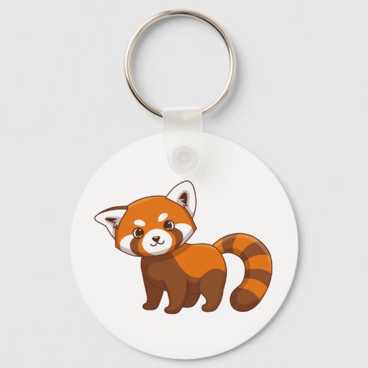 Cute Red Panda Sleutelhanger (Voorkant)