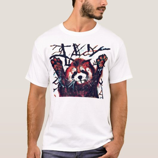 Cute Red Panda Snow Day T-shirt (Voorkant)