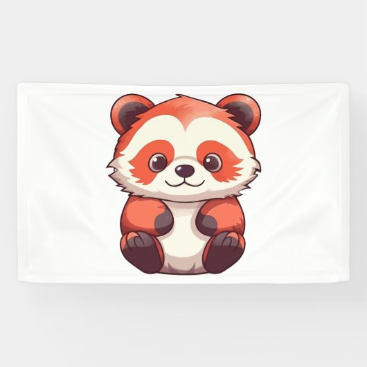 Cute Red Panda Spandoek (Horizontaal)