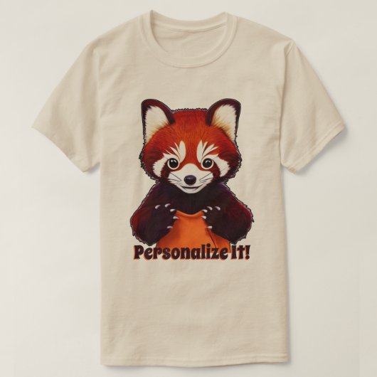Cute Red Panda T-Shirt (Design voorkant)