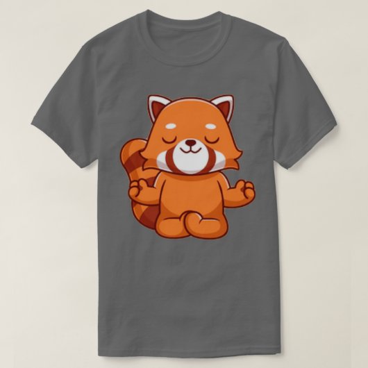 Cute Red Panda Yoga mat Flexibiliteit Funny Yoga M T-shirt (Design voorkant)