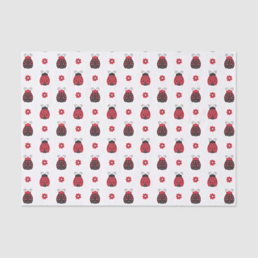 Cute Red Pattern Tissuepapier (Voorkant)