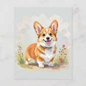 Cute Red Pembroke Welsh Corgi Dog (Achterkant)