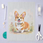 Cute Red Pembroke Welsh Corgi Dog Tissuepapier (Craft)