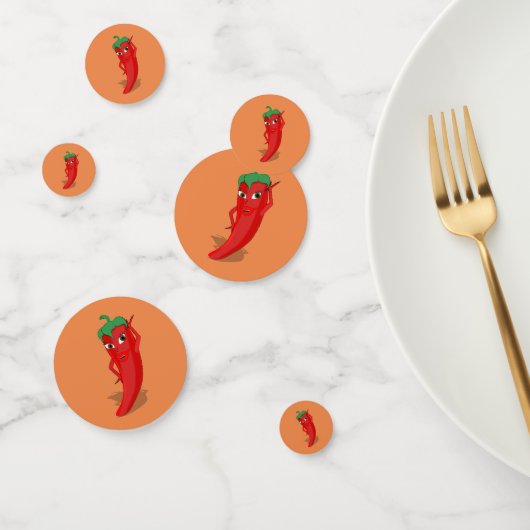 Cute Red Pepper Diva Confetti (Groep)