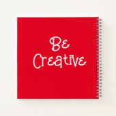 Cute Red Personalized Art book Notitieboek (Achterkant)