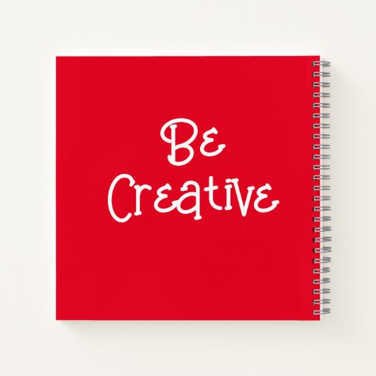 Cute Red Personalized Art book Notitieboek (Achterkant)