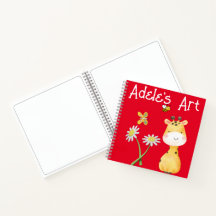 Cute Red Personalized Art book