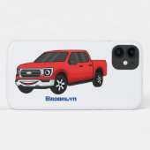 Cute red pickup truck cartoon afbeelding Case-Mate iPhone case (Achterkant (horizontaal))