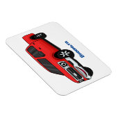 Cute red pickup truck cartoon afbeelding magneet (Rechterzijde)