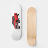Cute red pickup truck cartoon afbeelding persoonlijk skateboard (Voorkant)
