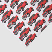 Cute red pickup truck cartoon afbeelding tissuepapier (Detail)