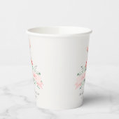 Cute Red Pink Bunny Foliage Elke dag Papieren Bekers (Links)