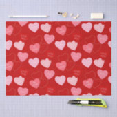 Cute Red Pink Snoep Berichten Valentijnsdag Tissuepapier (Craft)