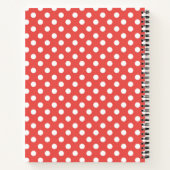 Cute Red Polka Dot Custom Photo and Text Notitieboek (Achterkant)