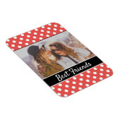 Cute Red Polka Dot Custom Photo Magneet (Rechterzijde)