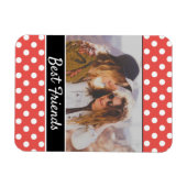 Cute Red Polka Dot Custom Photo Magneet (Horizontaal)