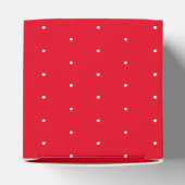 Cute red polka stipt custom script Valentijnsdag Bedankdoosjes (Bovenkant)