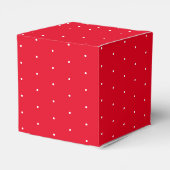 Cute red polka stipt custom script Valentijnsdag Bedankdoosjes (Achterkant)