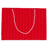 Cute red polka stipt custom script Valentijnsdag Groot Cadeauzakje (Achterkant)