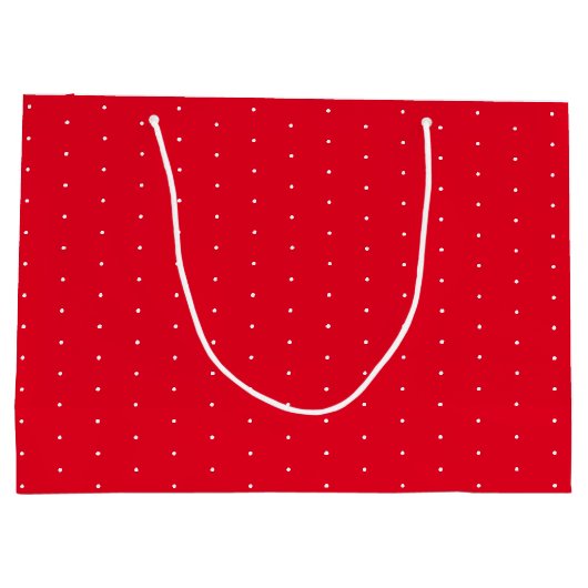 Cute red polka stipt custom script Valentijnsdag Groot Cadeauzakje (Achterkant)