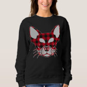 Cute Red Pset Buffalo Chihuahua Face KerstPa Trui (Voorkant)