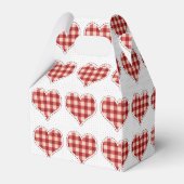 Cute Red Pset Hearts en Stippen Patroon Bedankdoosjes (Achterkant)