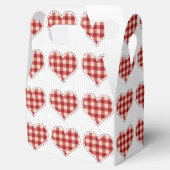 Cute Red Pset Hearts en Stippen Patroon Bedankdoosjes (Geopend)