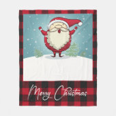Cute Red Pset Merry kerstkerstkerstkerstkerstkerst Fleece Deken (Voorkant)