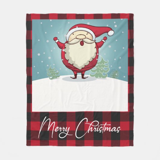 Cute Red Pset Merry kerstkerstkerstkerstkerstkerst Fleece Deken (Voorkant)