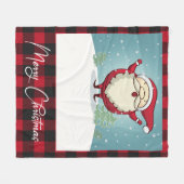 Cute Red Pset Merry kerstkerstkerstkerstkerstkerst Fleece Deken (Voorkant (Horizontaal))