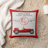 Cute  Red Race Baby Foto Birth Stats Kussen (Deken)