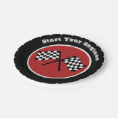 Cute Red Race Party Tire Papieren Bordje (Gekanteld)