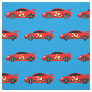 Cute red racecar structure of kind stof