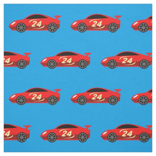 Cute red racecar structure of kind stof (Swatch)