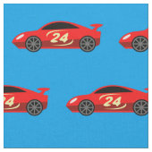 Cute red racecar structure of kind stof (Close Up)