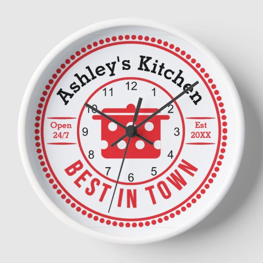 Cute Red Retro Cook Pot Kitchen (Voorkant)