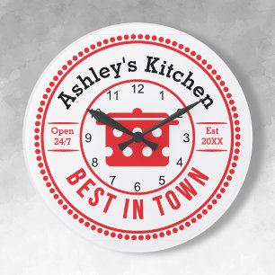 Cute Red Retro Cook Pot Kitchen