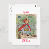 Cute  Red Riding Hood Briefkaart (Voorkant / Achterkant)