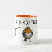 Cute Red robin bird mok illustration (Center)