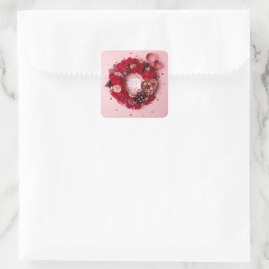 Cute Red Rose Romantic Valentine Sticker Sheet  (Tas)