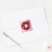 Cute Red Rose Romantic Valentine Sticker Sheet  (Envelop)