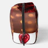 Cute Red Rose Valentine Aesthetic Cosmetic Travel Toilettasje (Rechts)