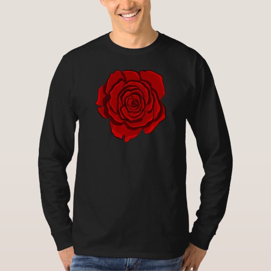 Cute Red Roses Flower T-shirt (Voorkant)
